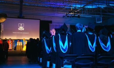 graduation ceremony in gym