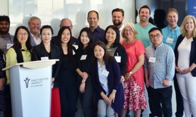 On September 9, 2022 the first cohort of EMBA Richmond students gathered with staff and faculty to begin the semester together with a kick-off breakfast.