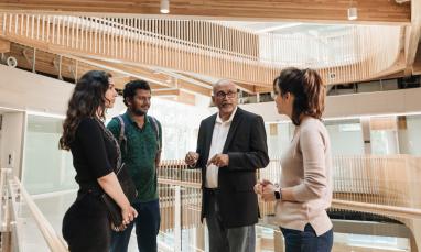 people talking in kuhn centre