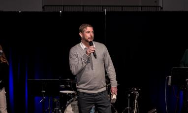 chaplain preaching during chapel