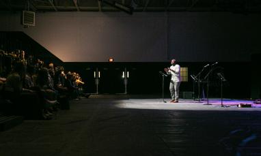 guest speaker speaking at chapel