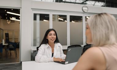 A person being interviewed 