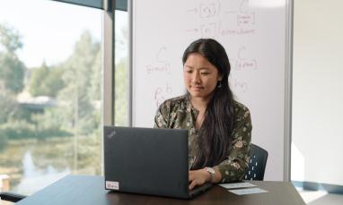 Woman on her laptop