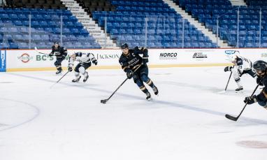 TWU students playing hockey