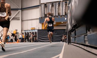 TWU athlete running a race