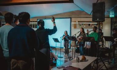 TWU students gathered for worship