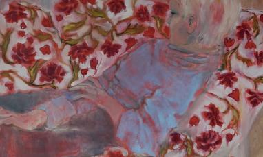 Bailey Snider, Repose (detail), 2024, oil on panel, image courtesy of the artist