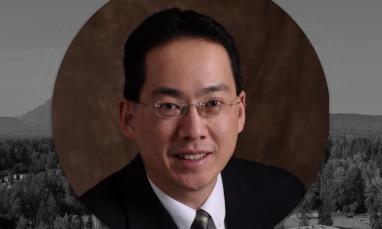 Chapel event graphic featuring Dr. David Pao against a mountain landscape.