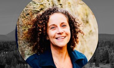 Chapel event graphic featuring Dr. Kimberly Kroll against a mountain landscape.