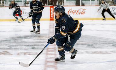 TWU students playing hockey
