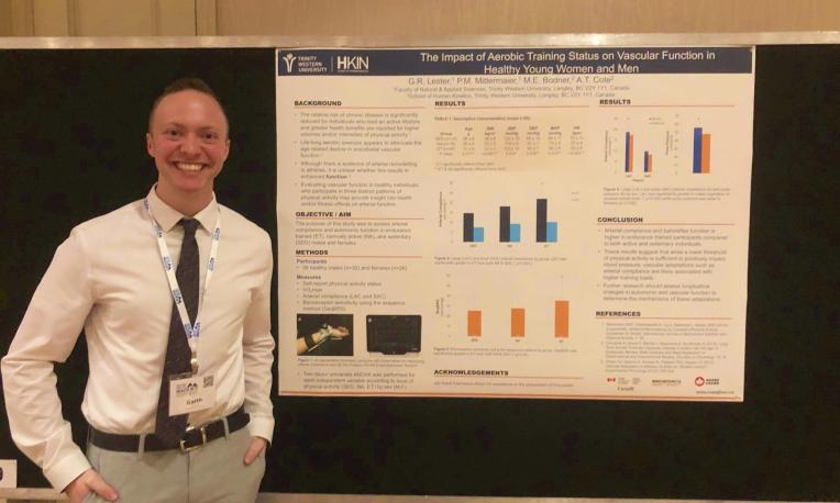 Garth Lester presents his research findings at TWU.