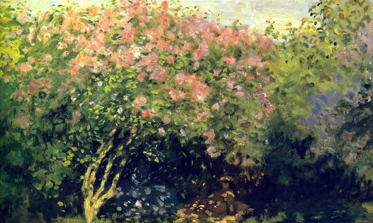 A painting of Lilacs by Claude Monet