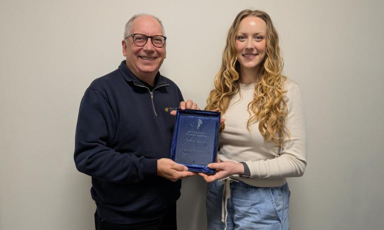 David Clements receiving and award