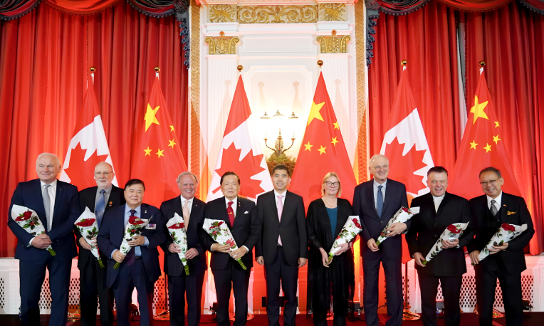 Phil Laird receives Ambassador Award in Ottawa with other reps