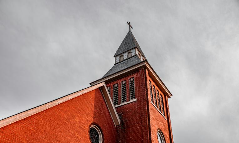 an image of a church steeple