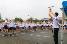 students working out