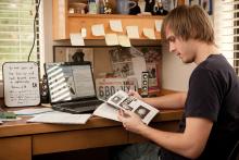 reading at table