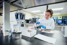 woman working in lab