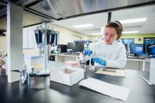 woman working in lab