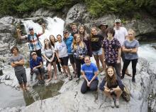 group photo of team of hikers