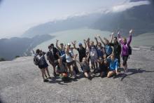 group photo of team of hikers