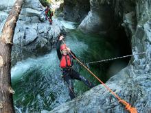 woman canyoneering