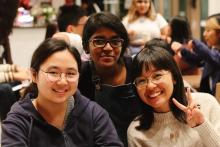 students taking a group photo