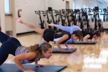people working out in gym