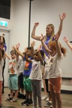 children dancing to a song