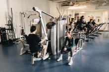 people working out in the gym