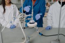 people working in a chemistry lab