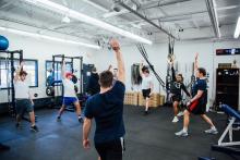 Fitness class in gym