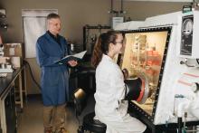 Students doing experiment in the laboratory