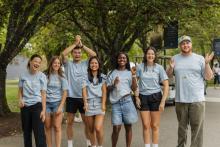 Group of students posing for the camera