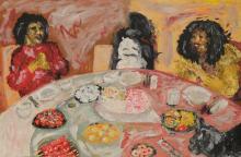 Yujie (Alanna) Zhao, How COVID changes Everything, 2024, acrylic on canvas (photo credit: courtesy of the artist)