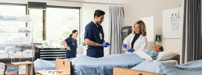 Students and Instructor in Nursing Clinical