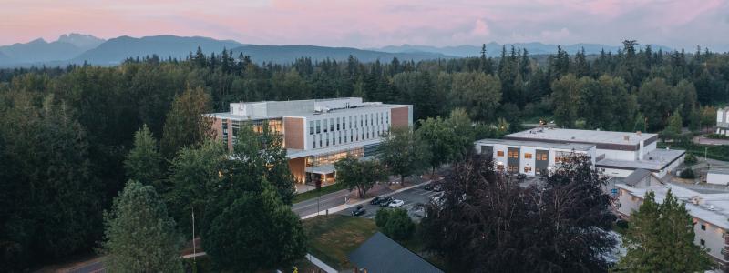 aeriel photo of Kuhn Centre and Gym