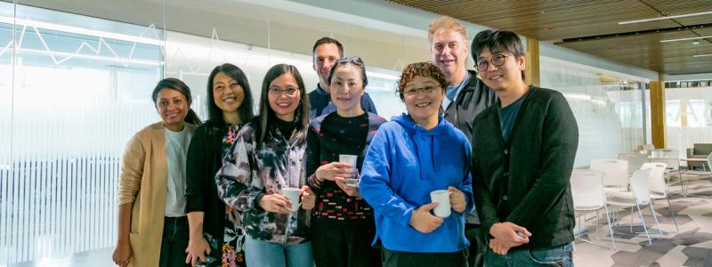 MBA students and professors in Kuhn Centre
