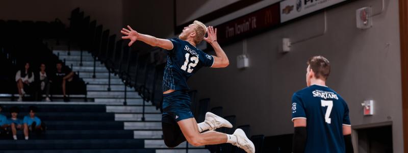 men's volleyball student athlete in action