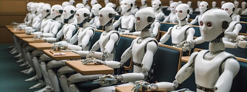 classroom of robots