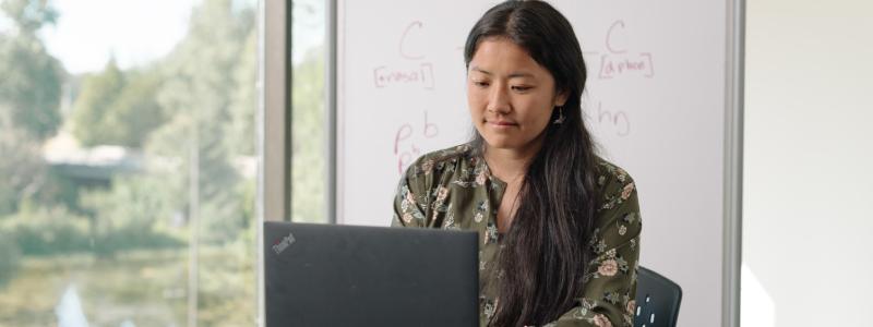 Woman on her laptop