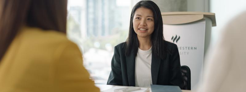 A person being interviewed