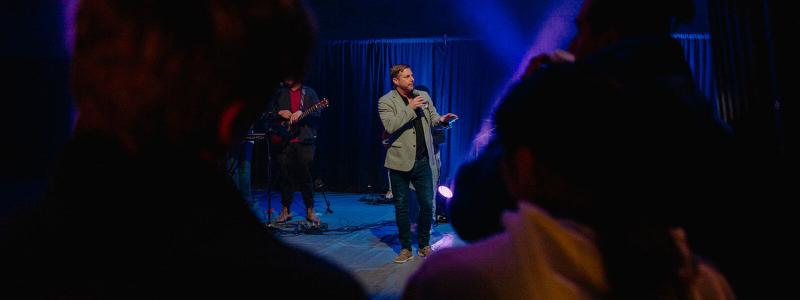 TWU students gathered for chapel and listening to message brought by University chaplain