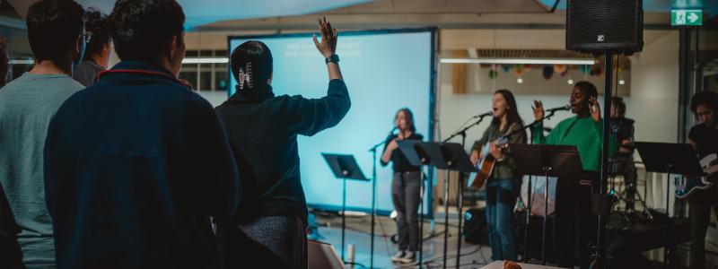 TWU students gathered for worship