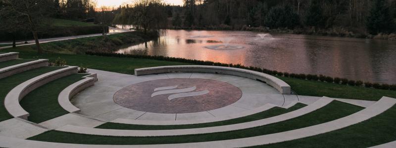 The TWU Amphitheatre at sunset