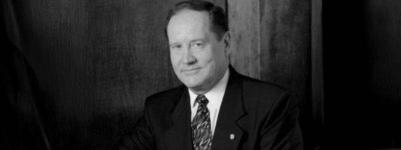 Dr. Neil Snider portrait in black and white