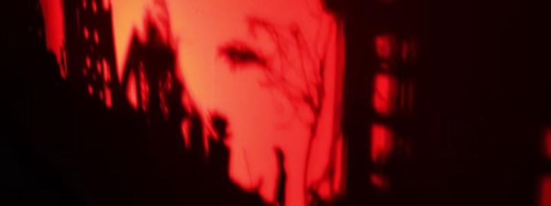 Ziyi He's art work in black and red light