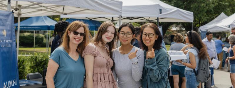 Group of students posing for the camera