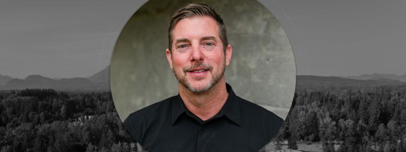 Chapel event graphic featuring University Chaplain Rev. Dr. Ed Gerber against a mountain landscape.