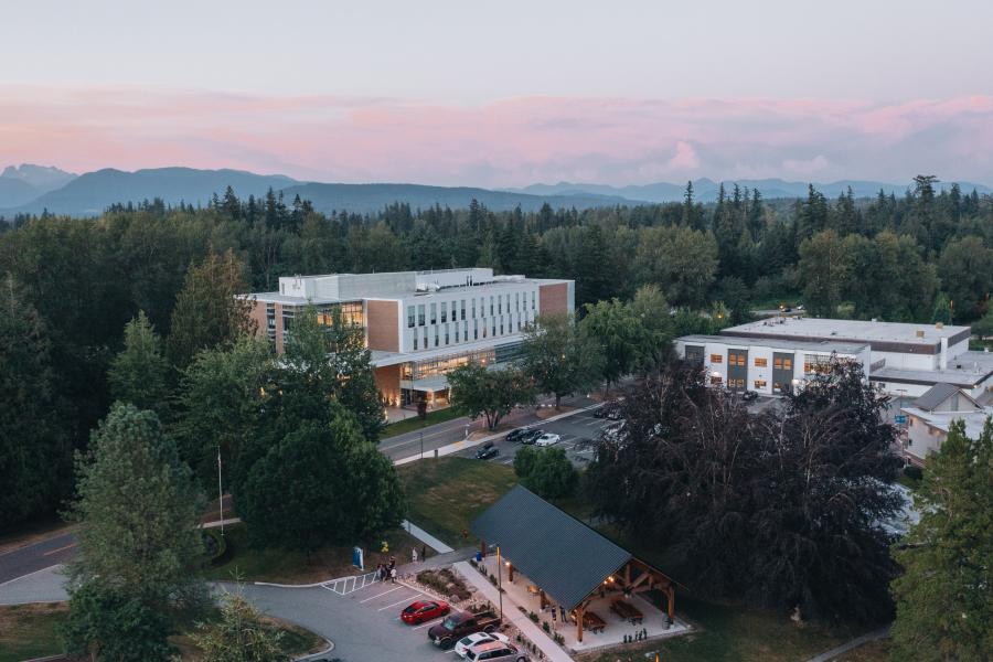 aeriel photo of Kuhn Centre and Gym